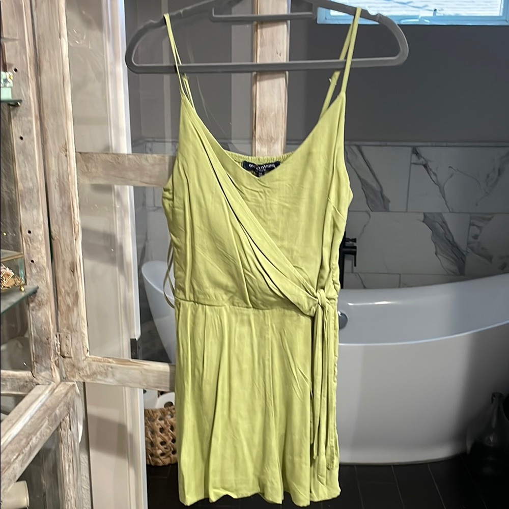 Express Lime Green Wrap Dress